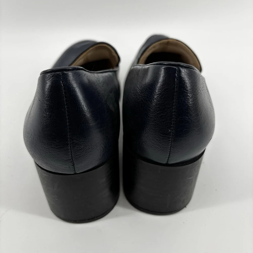LIFESTRIDE Women's Devyn Slip On Block Heel Loafers Navy Athena US 9.5‎ Wide